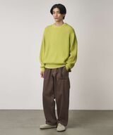 COTTON KNIT SWEATER,MIST GREEN, small image number 2