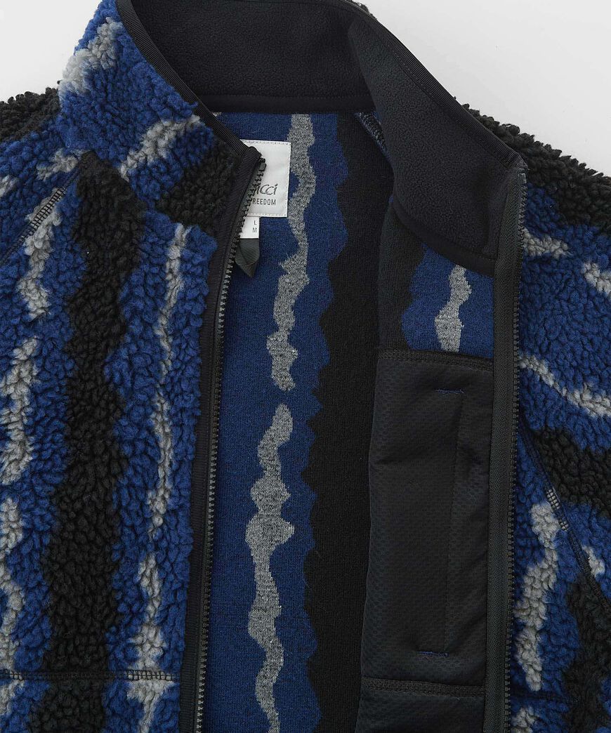 RIPPLE SHERPA JACKET,NAVY RIPPLE, large image number 11