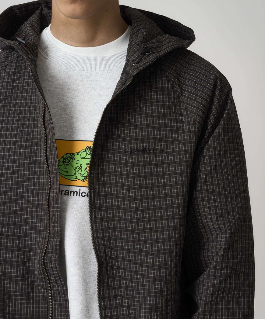 NORTHSIDE PLAID HOODED JACKET,DEEP BROWN, large image number 2