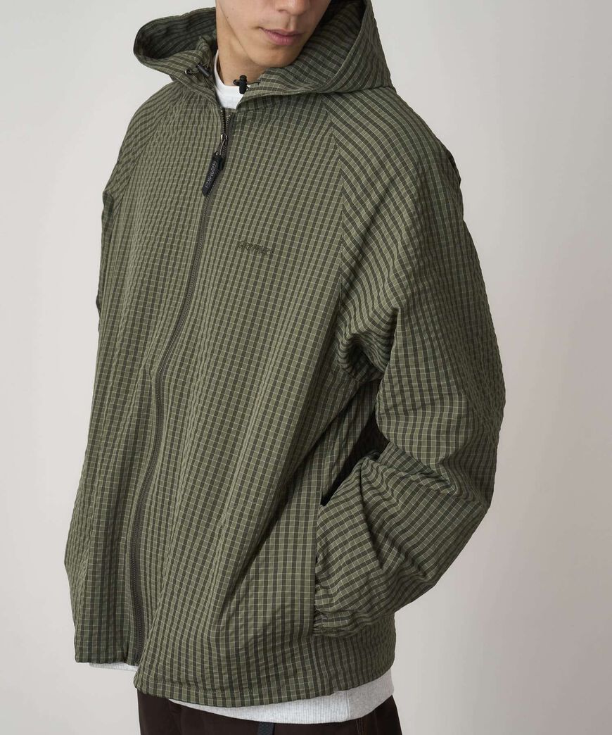 NORTHSIDE PLAID HOODED JACKET,OLIVE, large image number 6