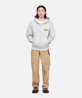 MOUNTAINEERING ZIP HOODED SWEATSHIRT,HEATHER ASH, small image number 1