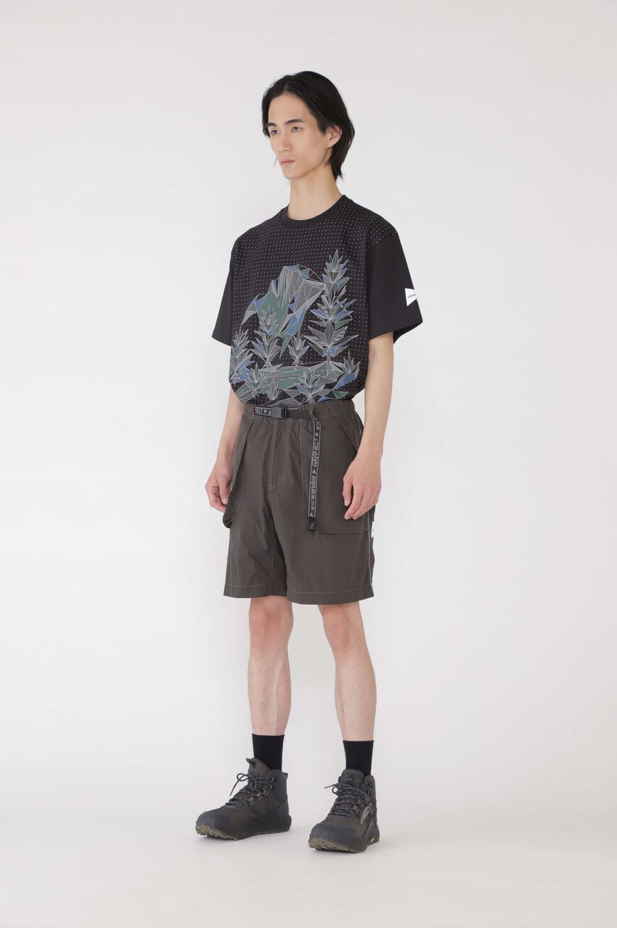 BRUSHED NYLON SHORT,CHARCOAL, large image number 4